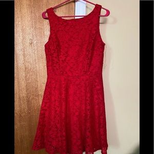 Red babydoll sleeveless dress